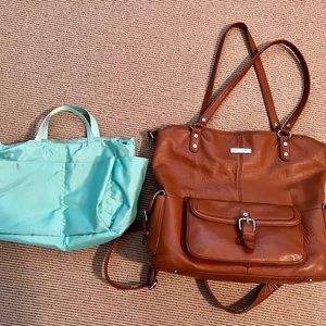 Lily Jade Camel Meggan Baby Diaper Bag Purse Tote with Removable Organizer